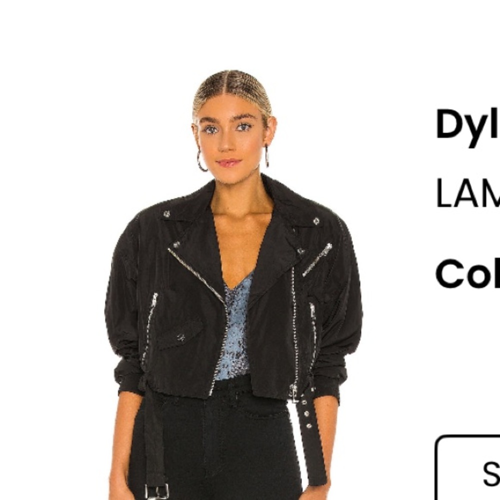LAMARQUE Black Nylon Bomber Jacket